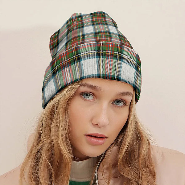 Stewart Dress Ancient Clan Badge Tartan Knitted Beanie