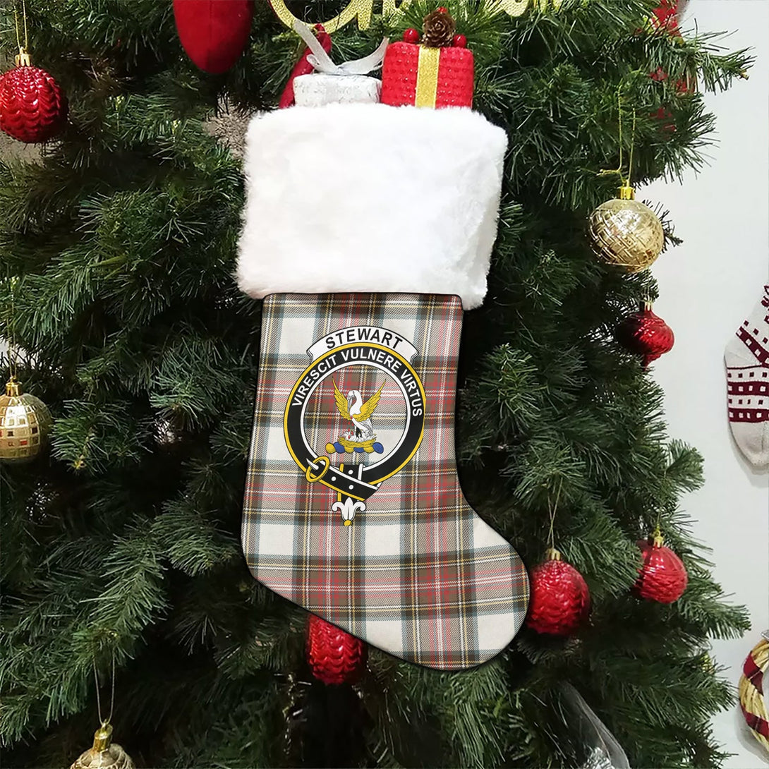 Stewart Dress Weathered Clan Badge Tartan Christmas Stocking