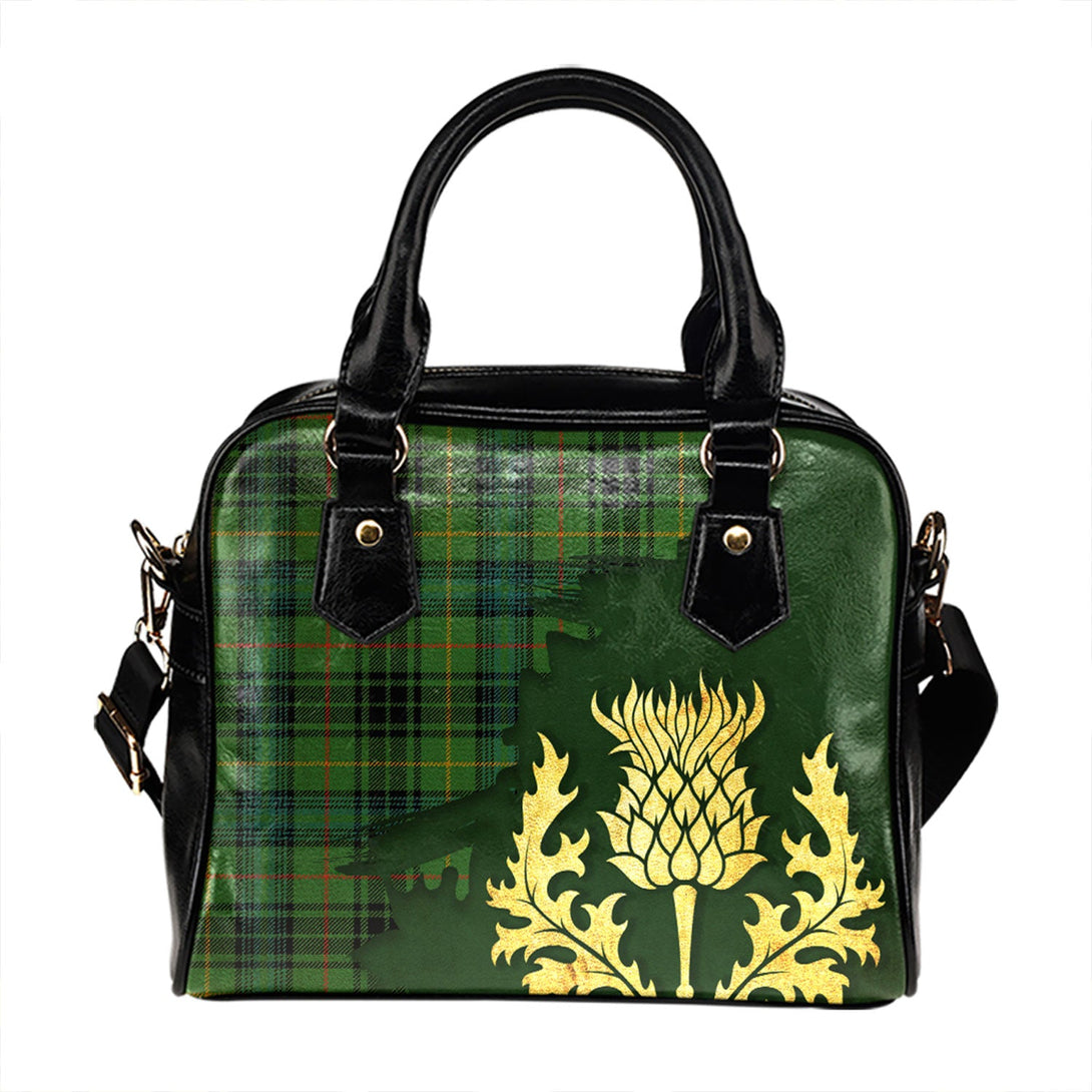 Stewart Hunting Ancient Tartan Shoulder Handbag Thistle Oldest Style