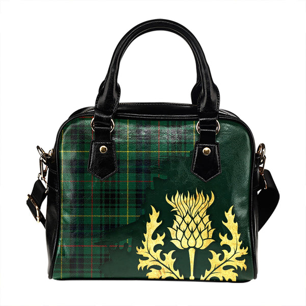 Stewart Hunting Modern Tartan Shoulder Handbag Thistle Oldest Style