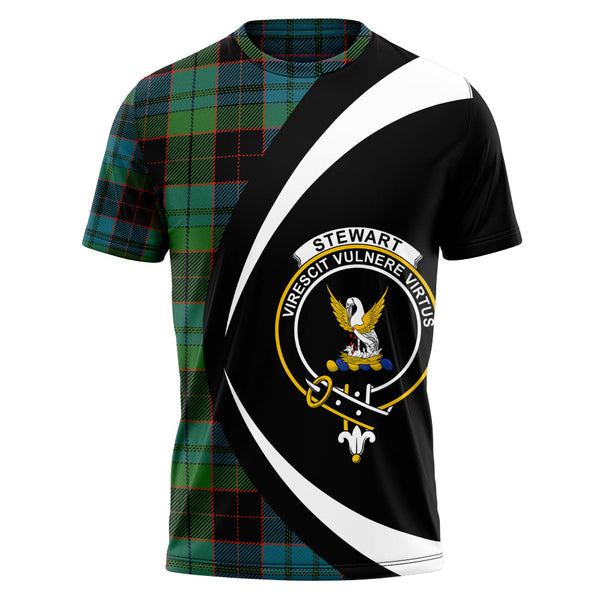 Stewart Old Ancient Clan Badge Tartan T-Shirt Circle Style Personalized