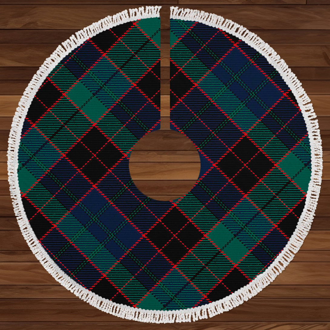 Stewart Old Modern Clan Badge Tartan Christmas Tree Skirt