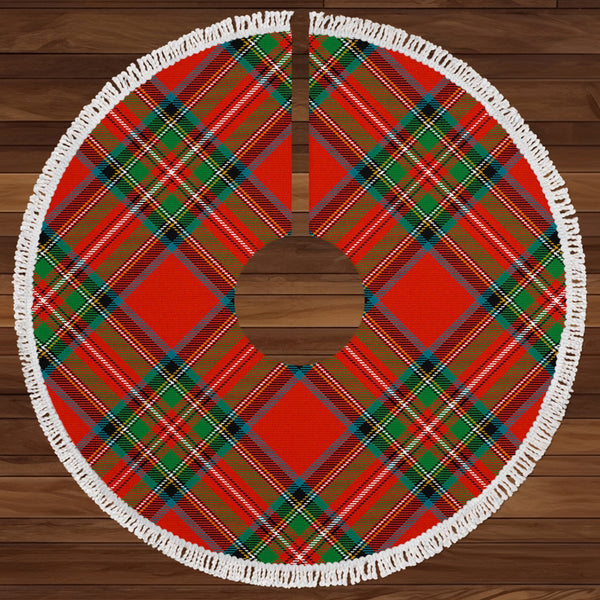 Stewart Royal (Royal Stewart) Ancient Clan Badge Tartan Christmas Tree Skirt