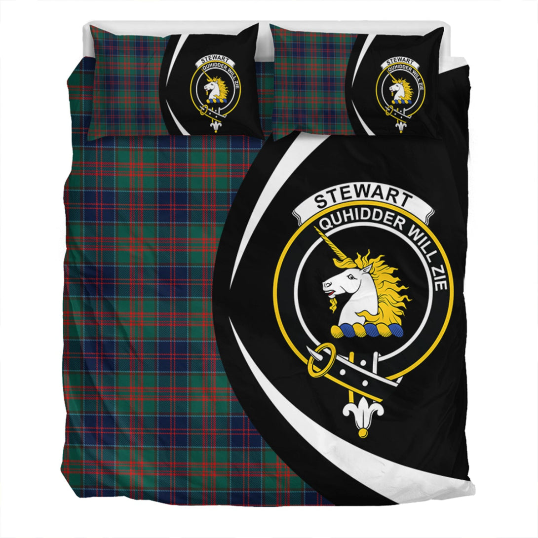 Stewart of Appin Hunting Modern Clan Badge Tartan Bedding Set Circle Style