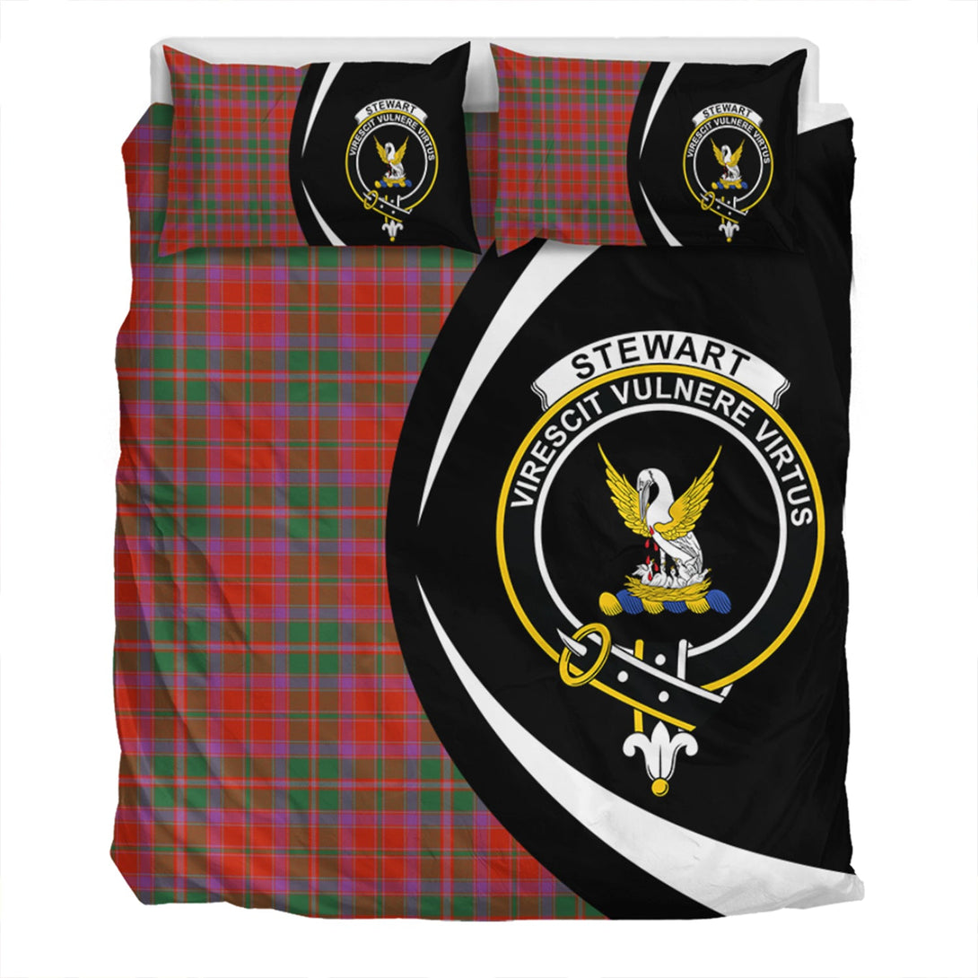 Stewart of Ardshiel Ancient Clan Badge Tartan Bedding Set Circle Style