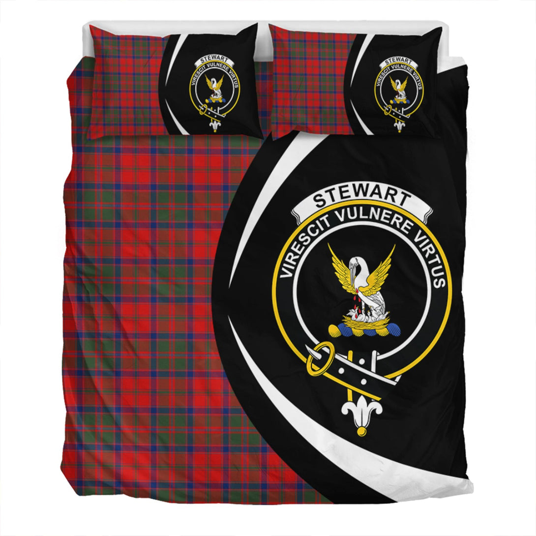 Stewart of Ardshiel Modern Clan Badge Tartan Bedding Set Circle Style