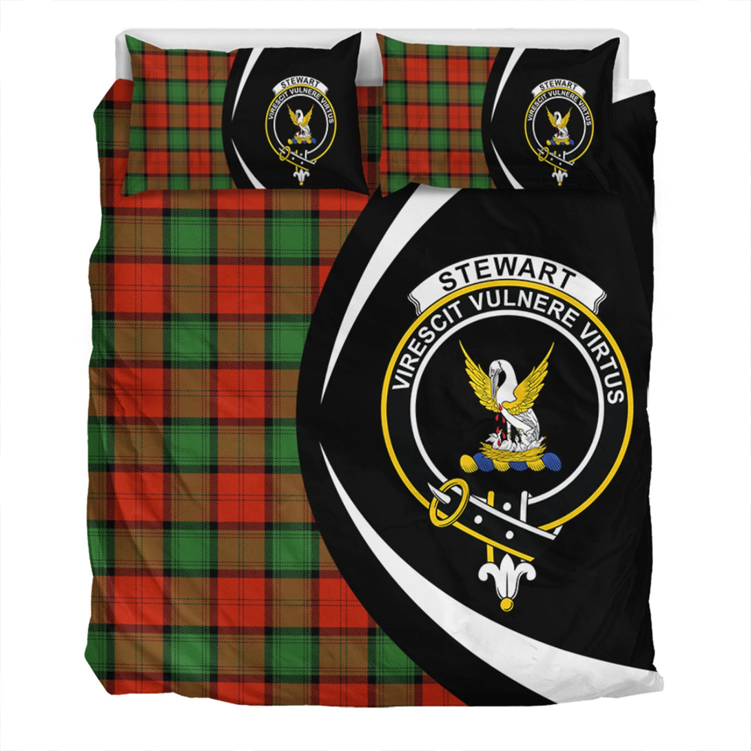 Stewart of Atholl Ancient Clan Badge Tartan Bedding Set Circle Style