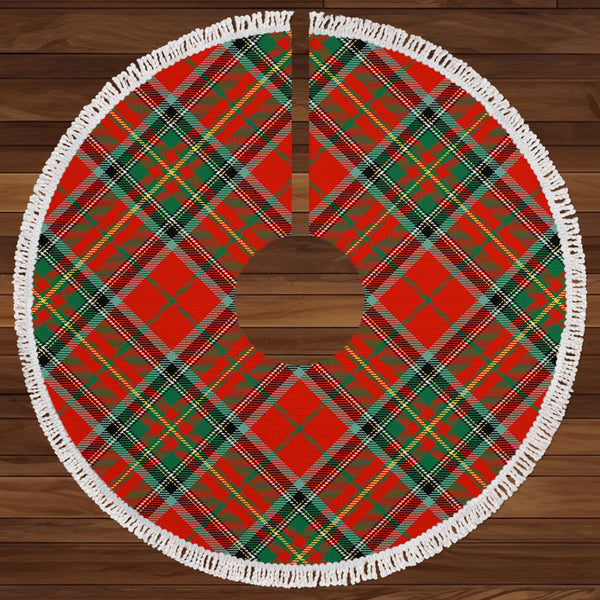 Stewart of Galloway Ancient Clan Badge Tartan Christmas Tree Skirt