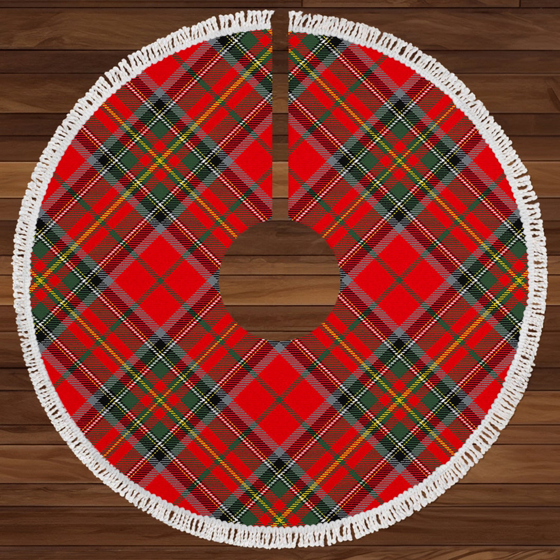 Stewart of Galloway Modern Clan Badge Tartan Christmas Tree Skirt