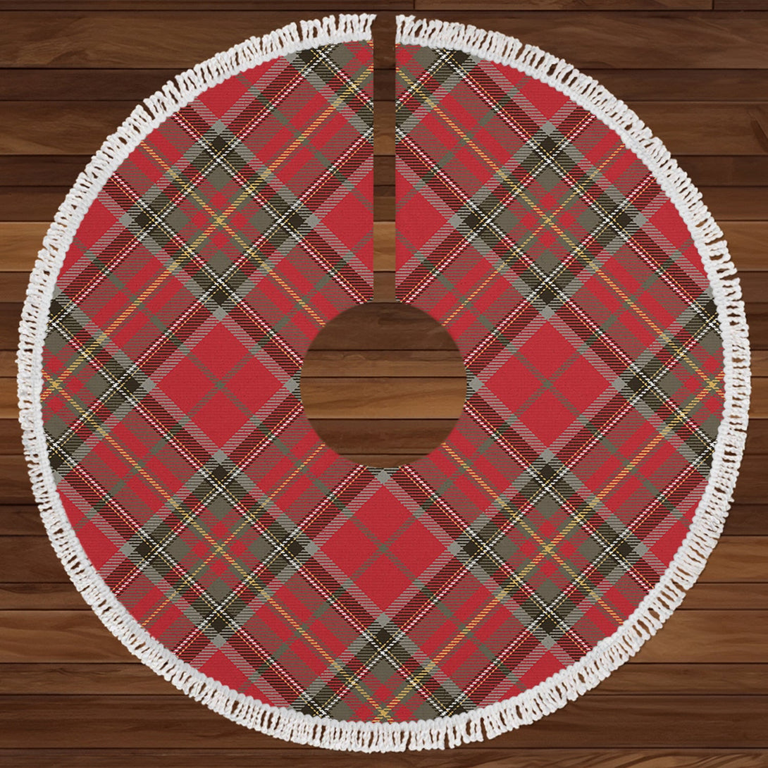 Stewart of Galloway Weathered Clan Badge Tartan Christmas Tree Skirt