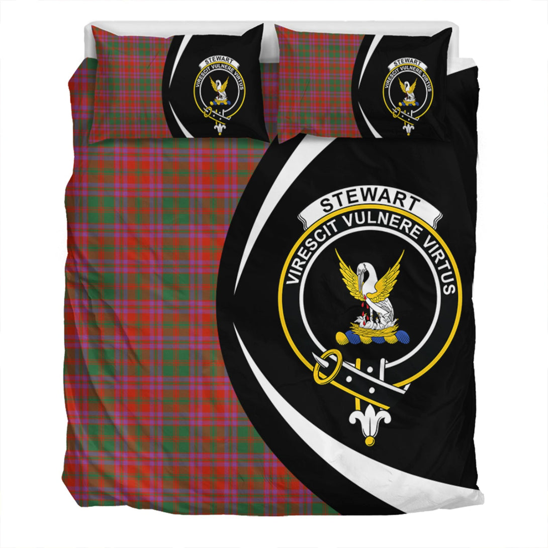 Stewart of Killiecrankie Ancient Clan Badge Tartan Bedding Set Circle Style