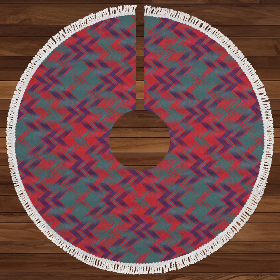 Stewart of Killiecrankie Weathered Clan Badge Tartan Christmas Tree Skirt