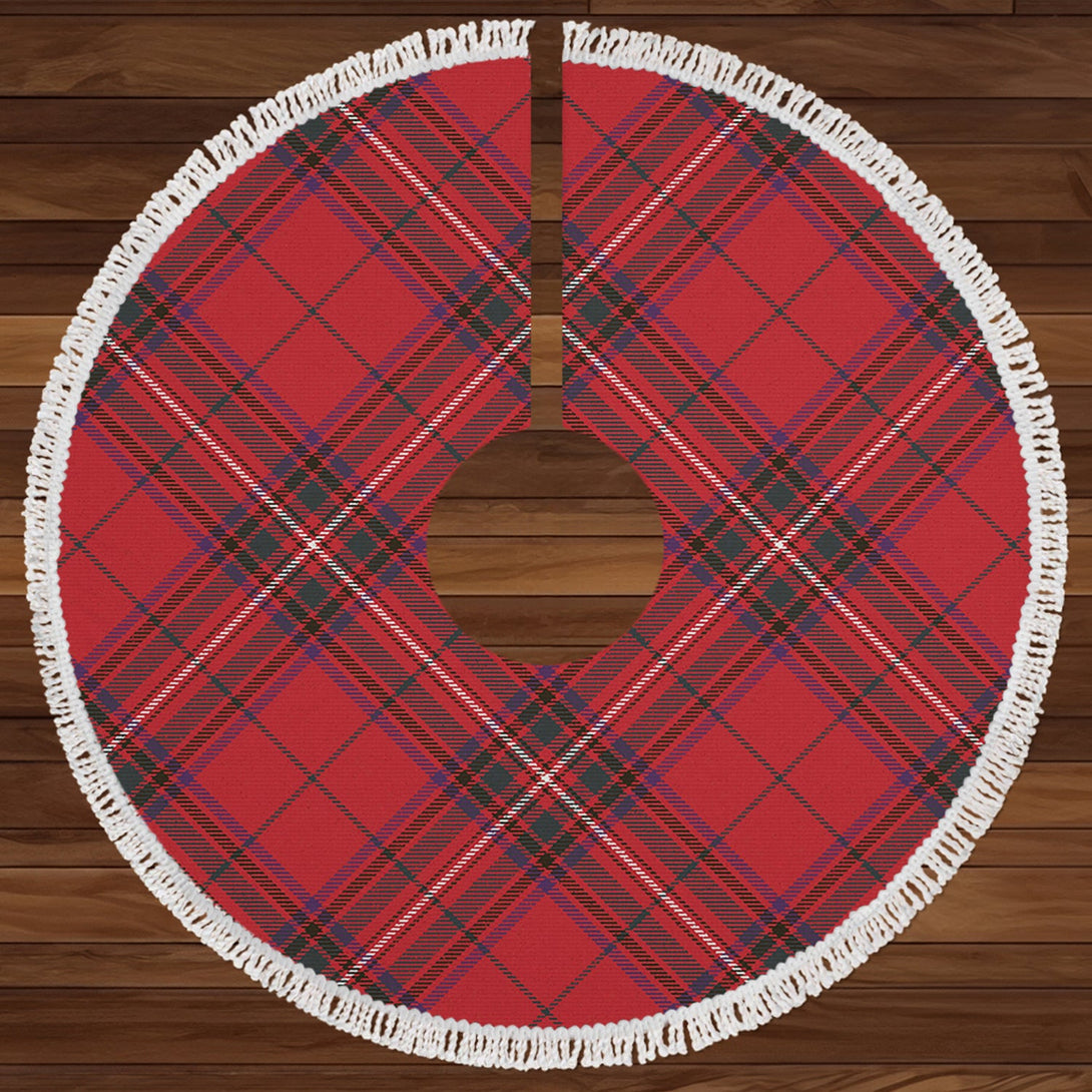 Stewart of Rothesay Weathered Clan Badge Tartan Christmas Tree Skirt