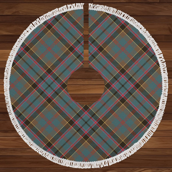 Stinson (Stephenson Stevenson) Weathered Clan Badge Tartan Christmas Tree Skirt