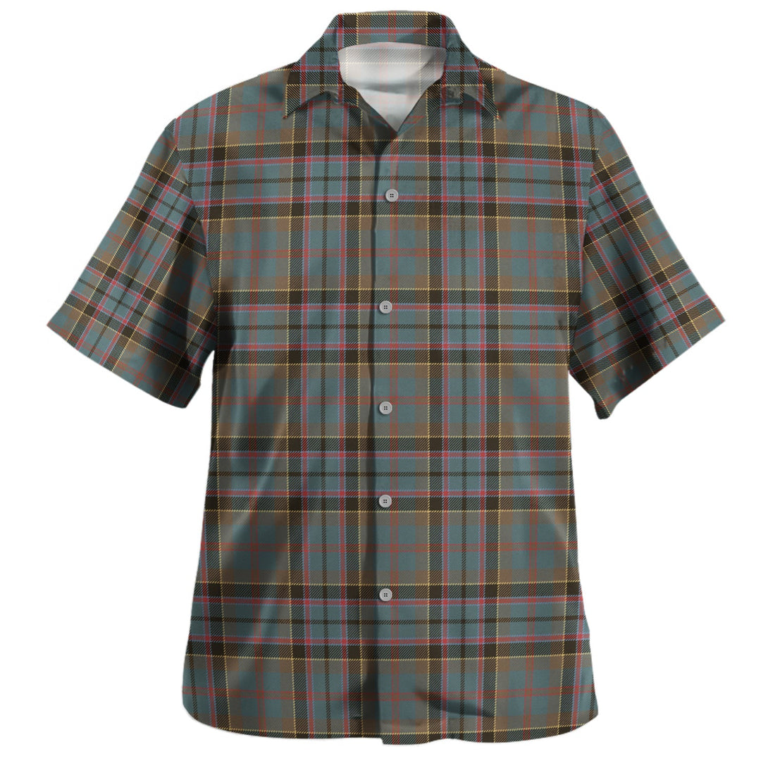 Stinson (Stephenson Stevenson) Weathered Clan Badge Tartan Hawaiian Shirt