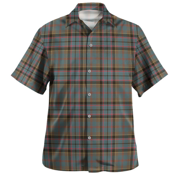 Stinson (Stephenson Stevenson) Weathered Clan Badge Tartan Hawaiian Shirt