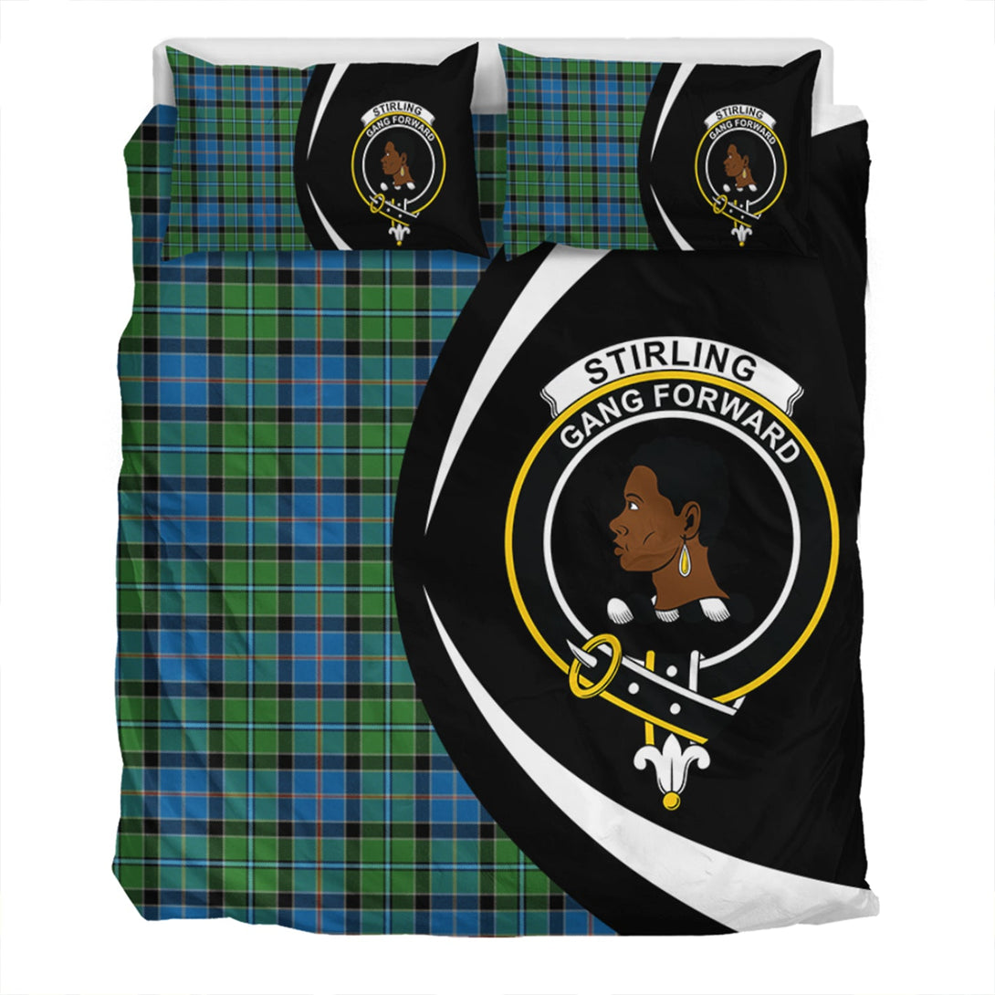 Stirling Ancient Clan Badge Tartan Bedding Set Circle Style