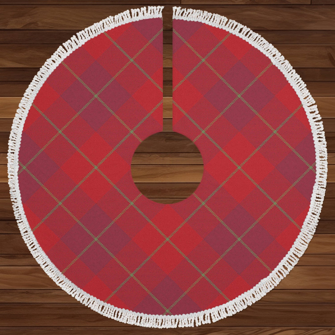 Stirling of Keir Weathered Clan Badge Tartan Christmas Tree Skirt