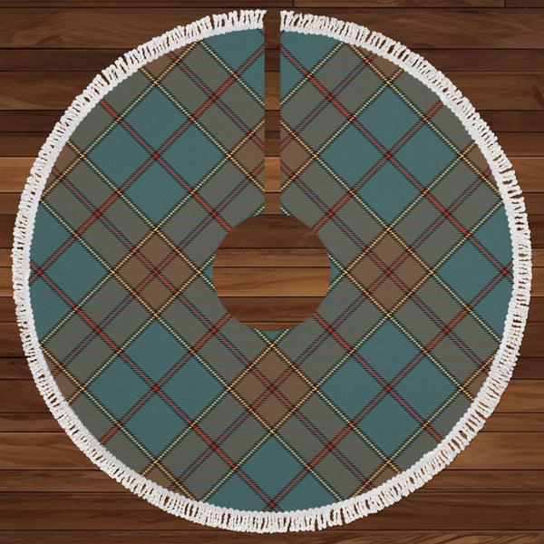 Strachan Weathered Clan Badge Tartan Christmas Tree Skirt