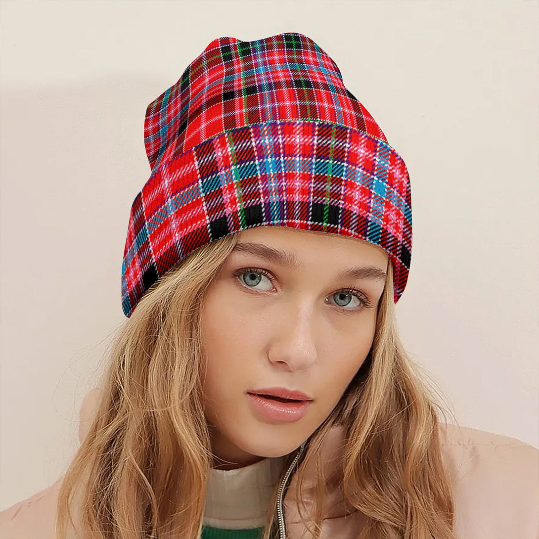 Straiton Clan Badge Tartan Knitted Beanie