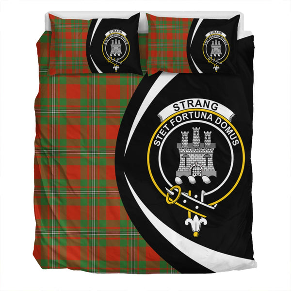 Strang Ancient Clan Badge Tartan Bedding Set Circle Style