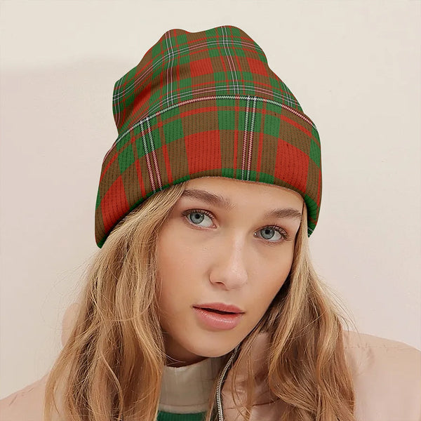 Strang Ancient Clan Badge Tartan Knitted Beanie