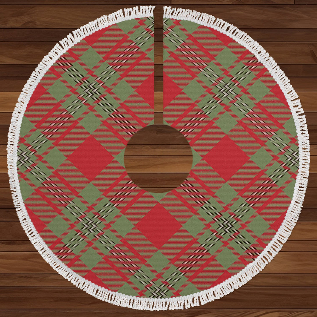 Strang Weathered Clan Badge Tartan Christmas Tree Skirt