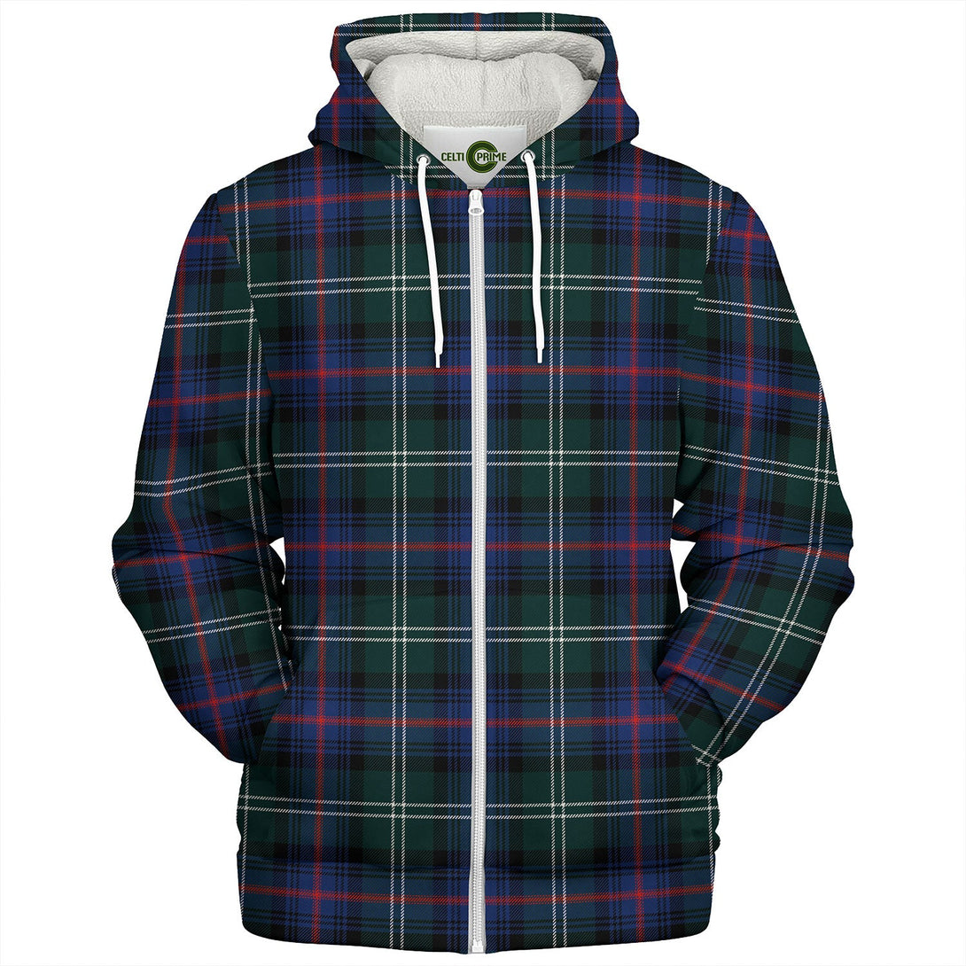 Sutherland Modern Tartan Sherpa Hoodie