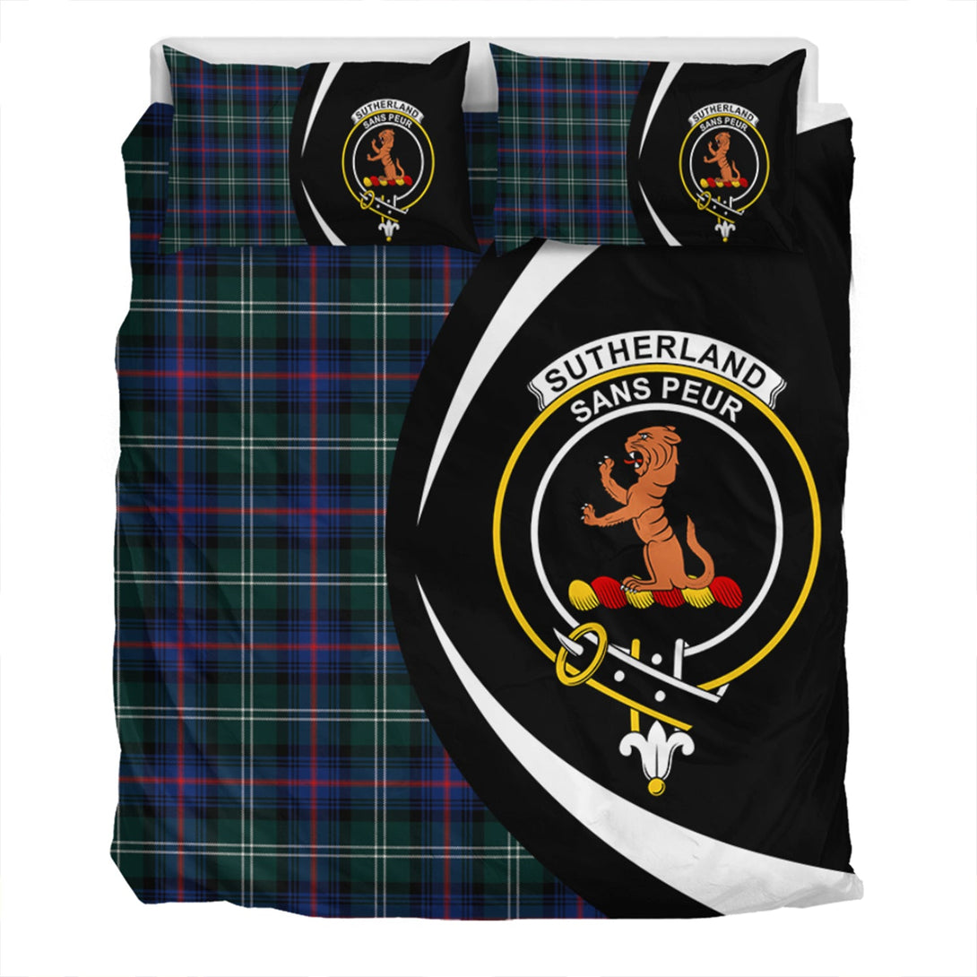 Sutherland Modern Clan Badge Tartan Bedding Set Circle Style