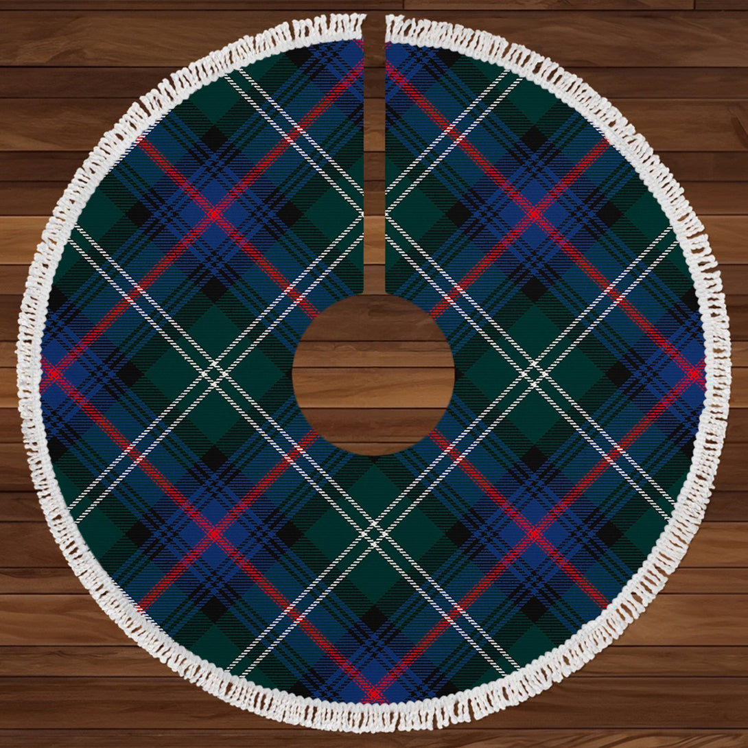 Sutherland Modern Clan Badge Tartan Christmas Tree Skirt