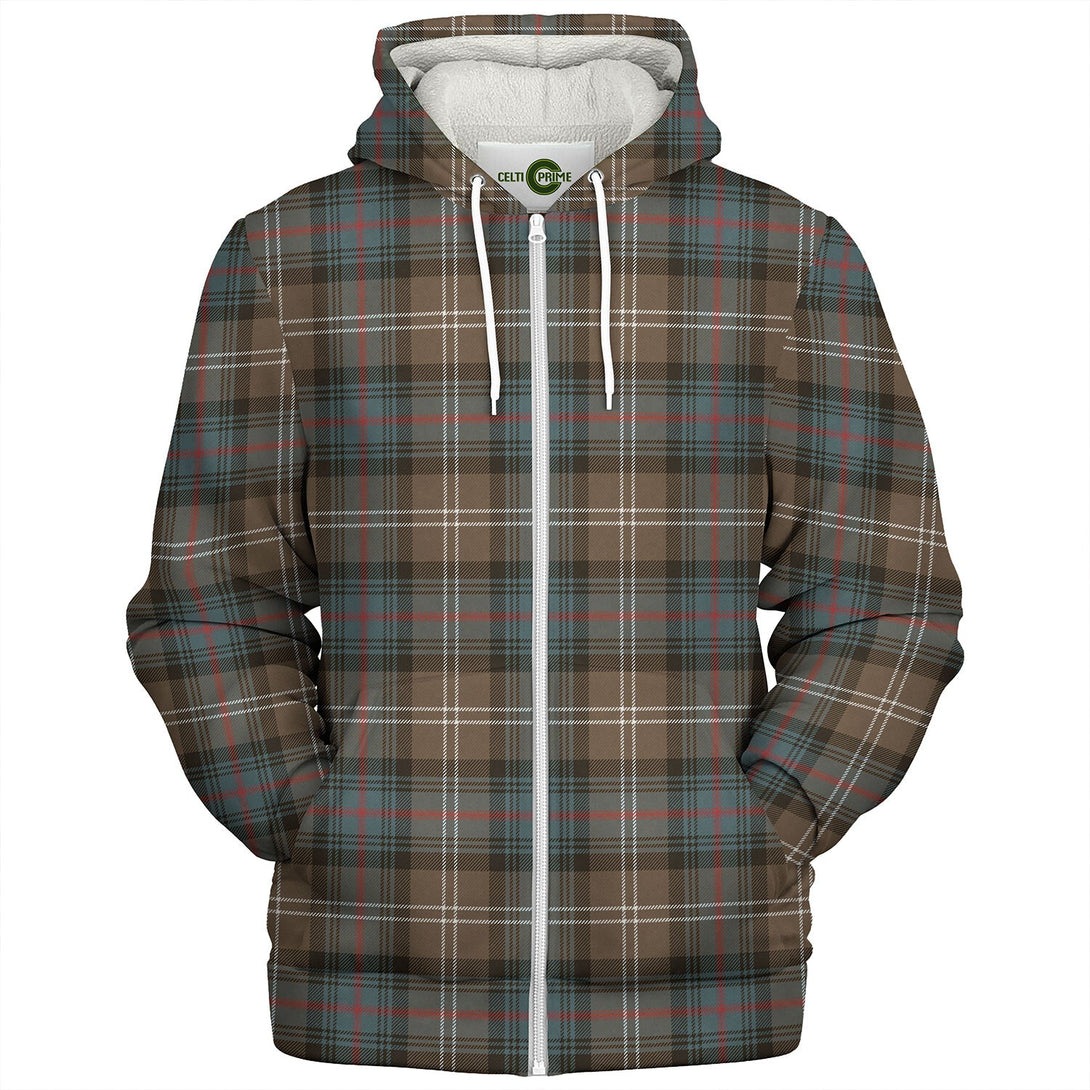 Sutherland Weathered Tartan Sherpa Hoodie