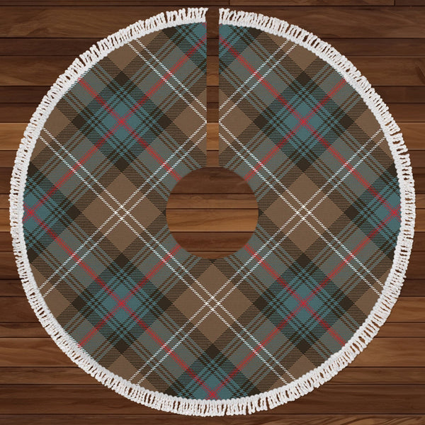 Sutherland Weathered Clan Badge Tartan Christmas Tree Skirt