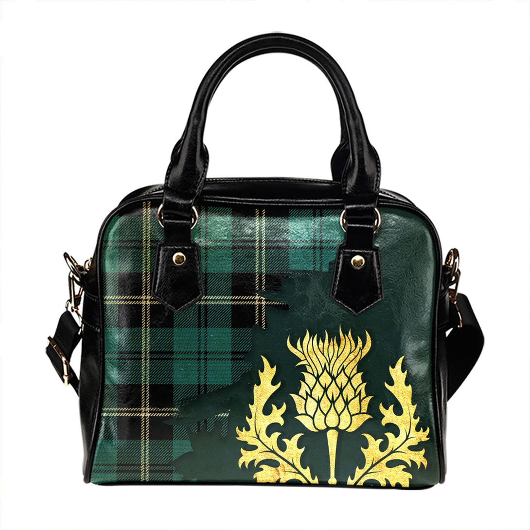 Swan Ancient Tartan Shoulder Handbag Thistle Oldest Style