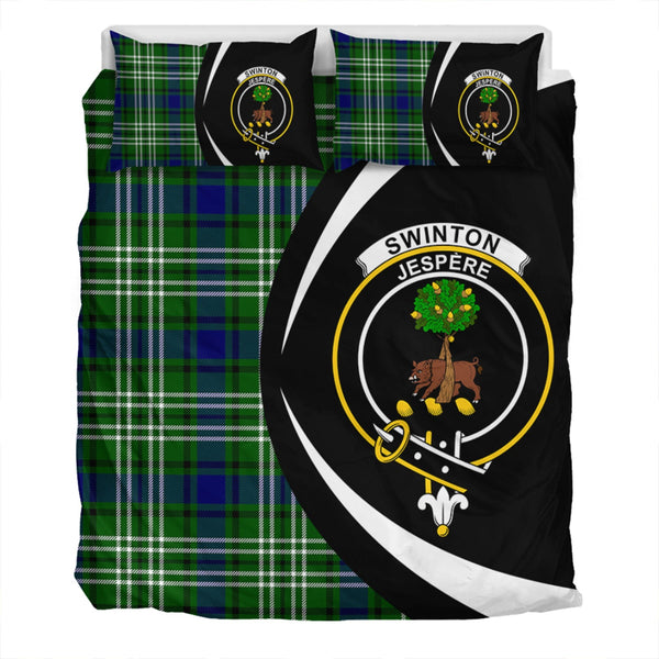 Swinton Clan Badge Tartan Bedding Set Circle Style