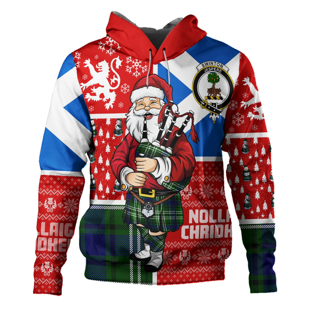 Swinton Clan Badge Tartan Hoodie Scotland Christmas Santa