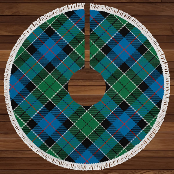 Syme Ancient Clan Badge Tartan Christmas Tree Skirt