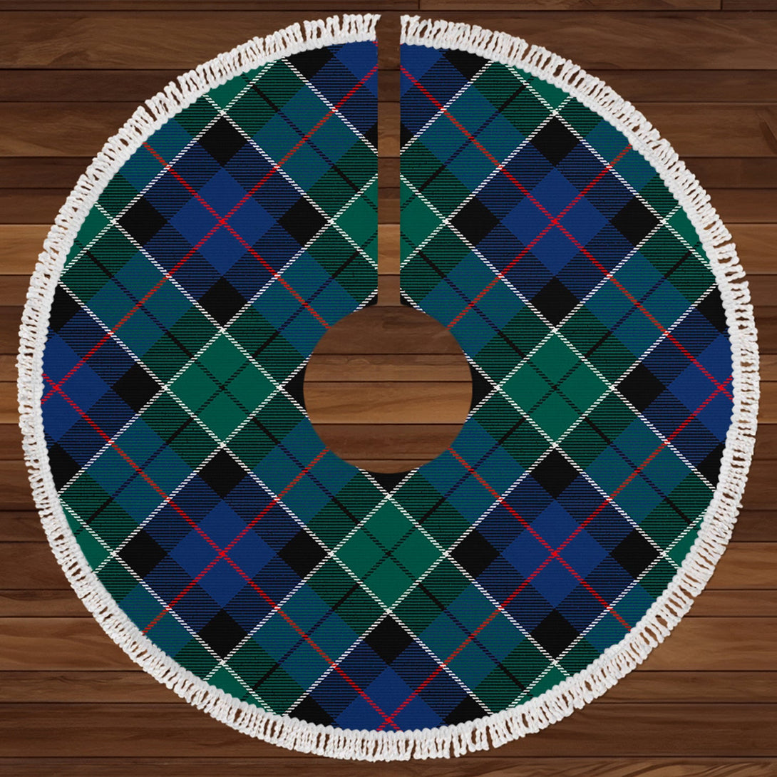 Syme Modern Clan Badge Tartan Christmas Tree Skirt