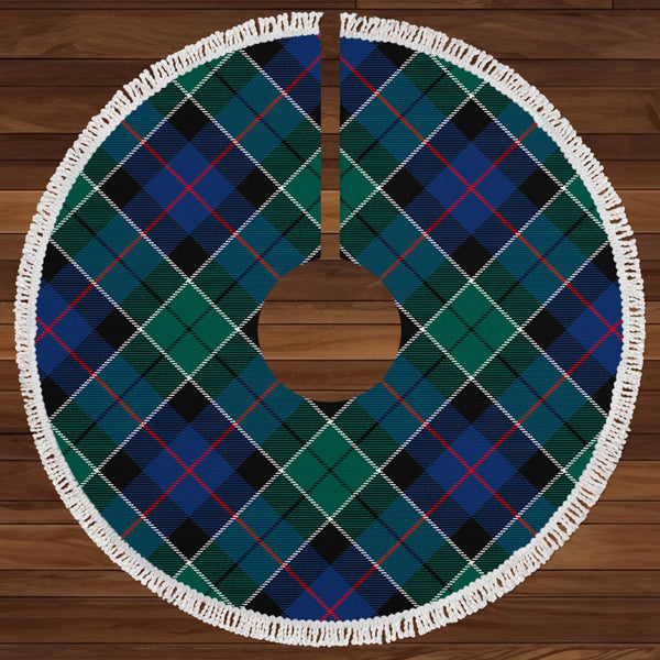 Syme Modern Clan Badge Tartan Christmas Tree Skirt