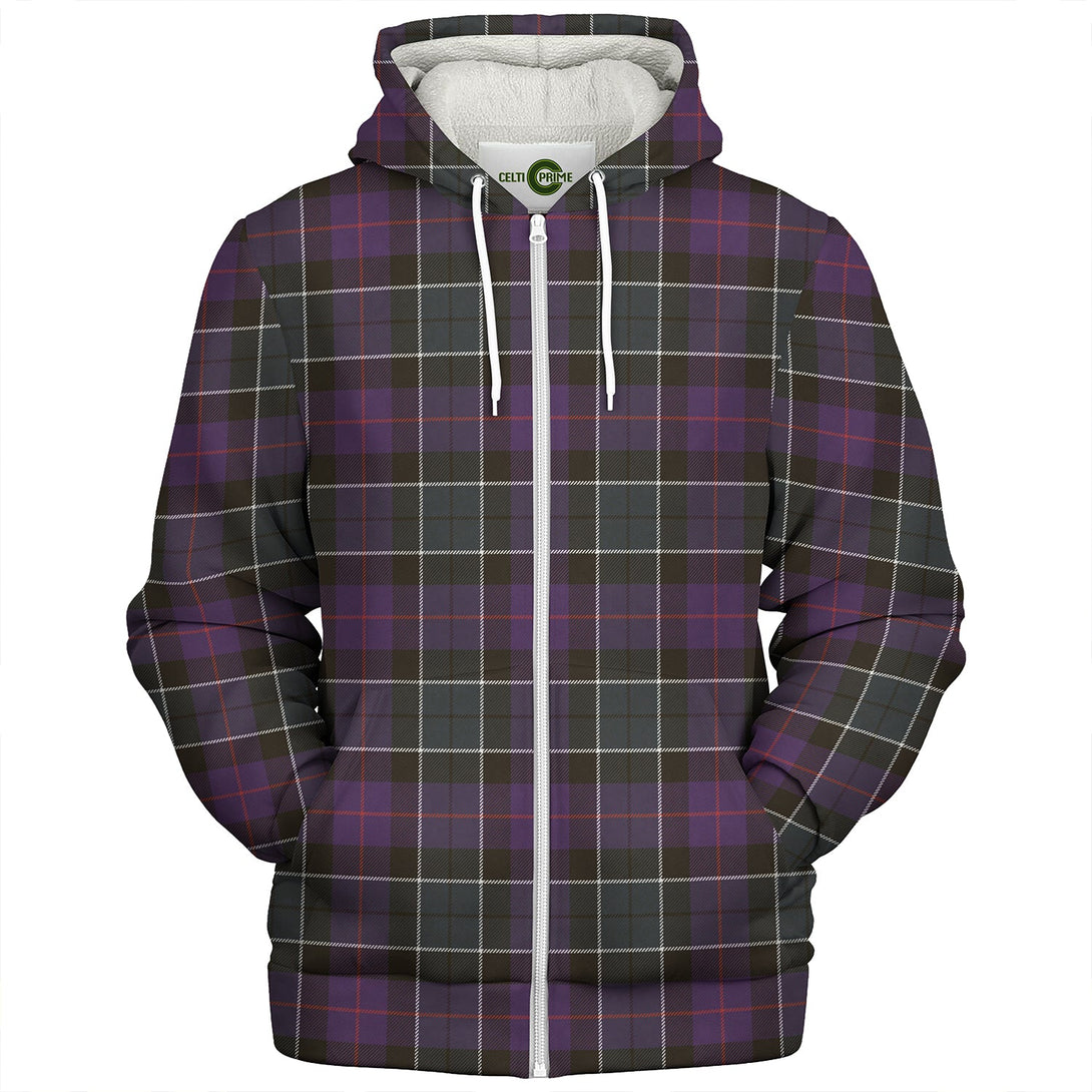 Syme Weathered Clan Badge Tartan Sherpa Hoodie