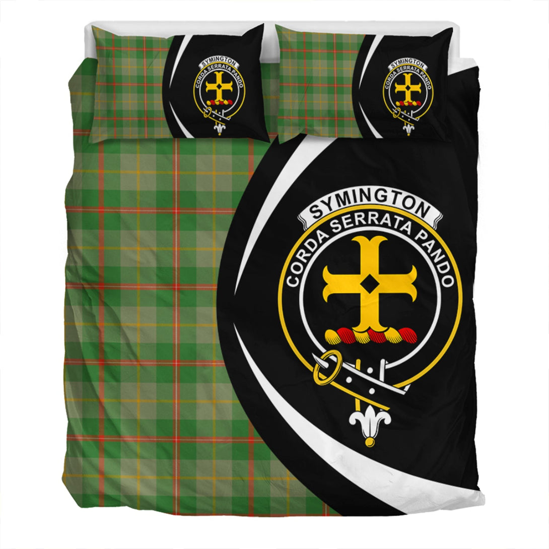 Symington Ancient Clan Badge Tartan Bedding Set Circle Style