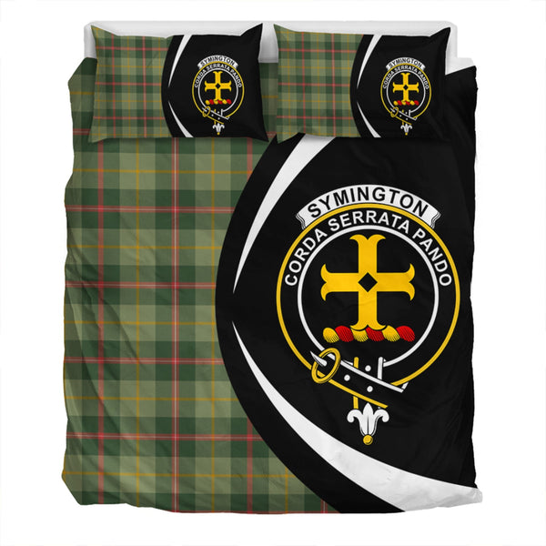 Symington Modern Clan Badge Tartan Bedding Set Circle Style