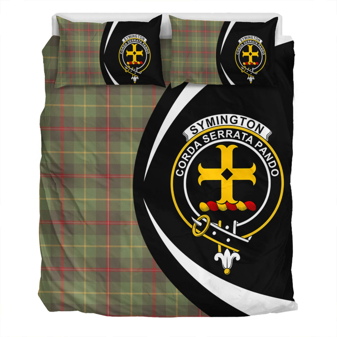 Symington Weathered Clan Badge Tartan Bedding Set Circle Style