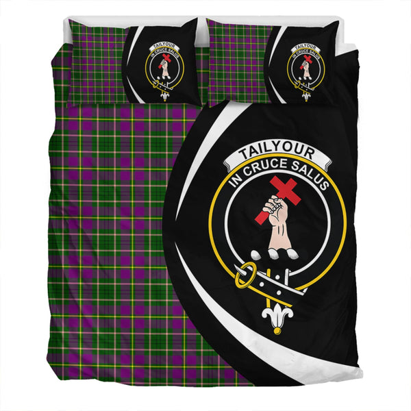 Tailyour Clan Badge Tartan Bedding Set Circle Style