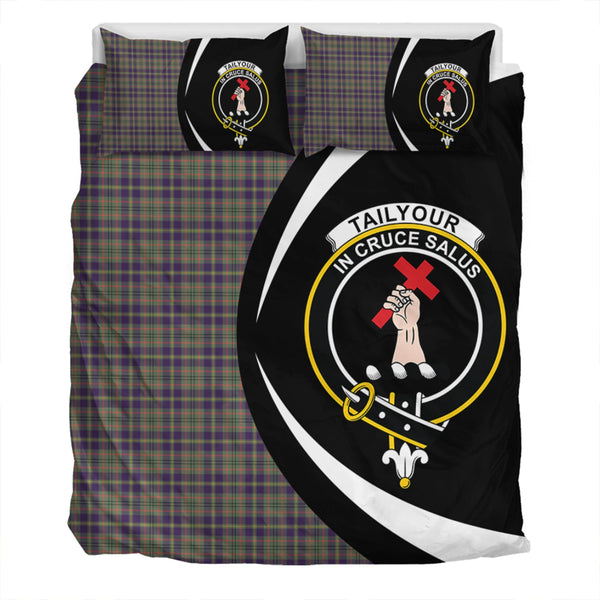 Tailyour Weathered Clan Badge Tartan Bedding Set Circle Style