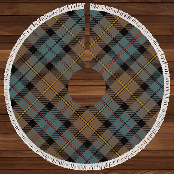 Tait Weathered Clan Badge Tartan Christmas Tree Skirt