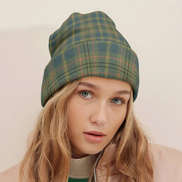 Taylor Ancient Clan Badge Tartan Knitted Beanie