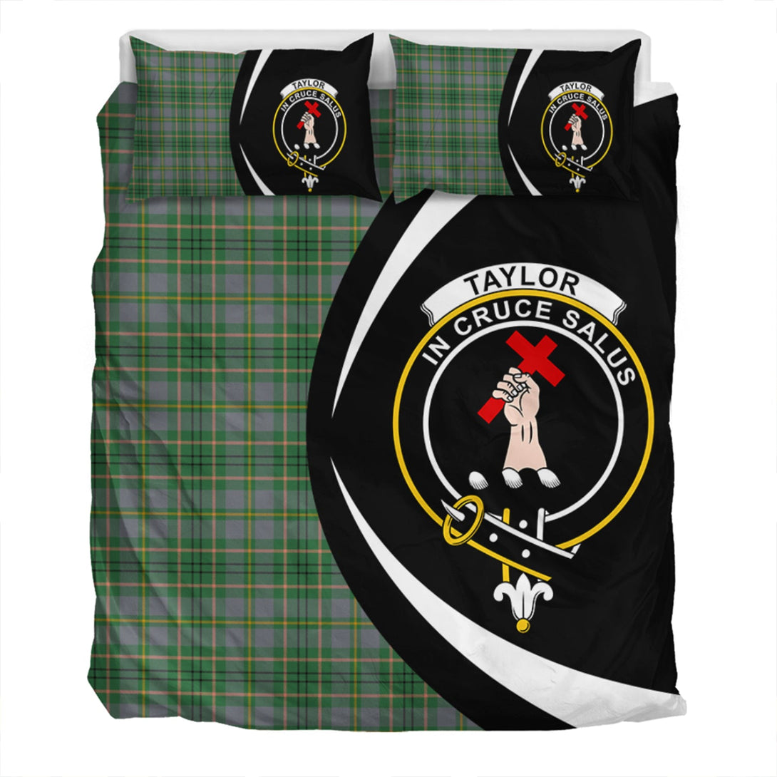 Taylor Weathered Clan Badge Tartan Bedding Set Circle Style