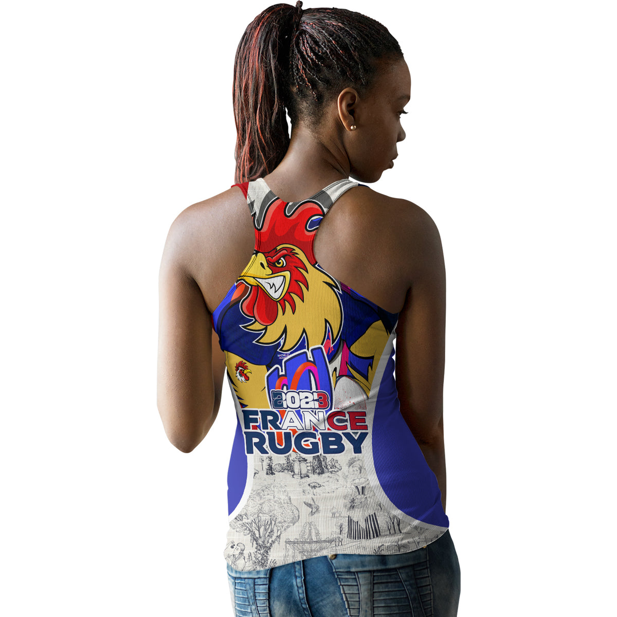 France Rugby Women Tank Custom Rugby World Cup 2023 France Toile ...