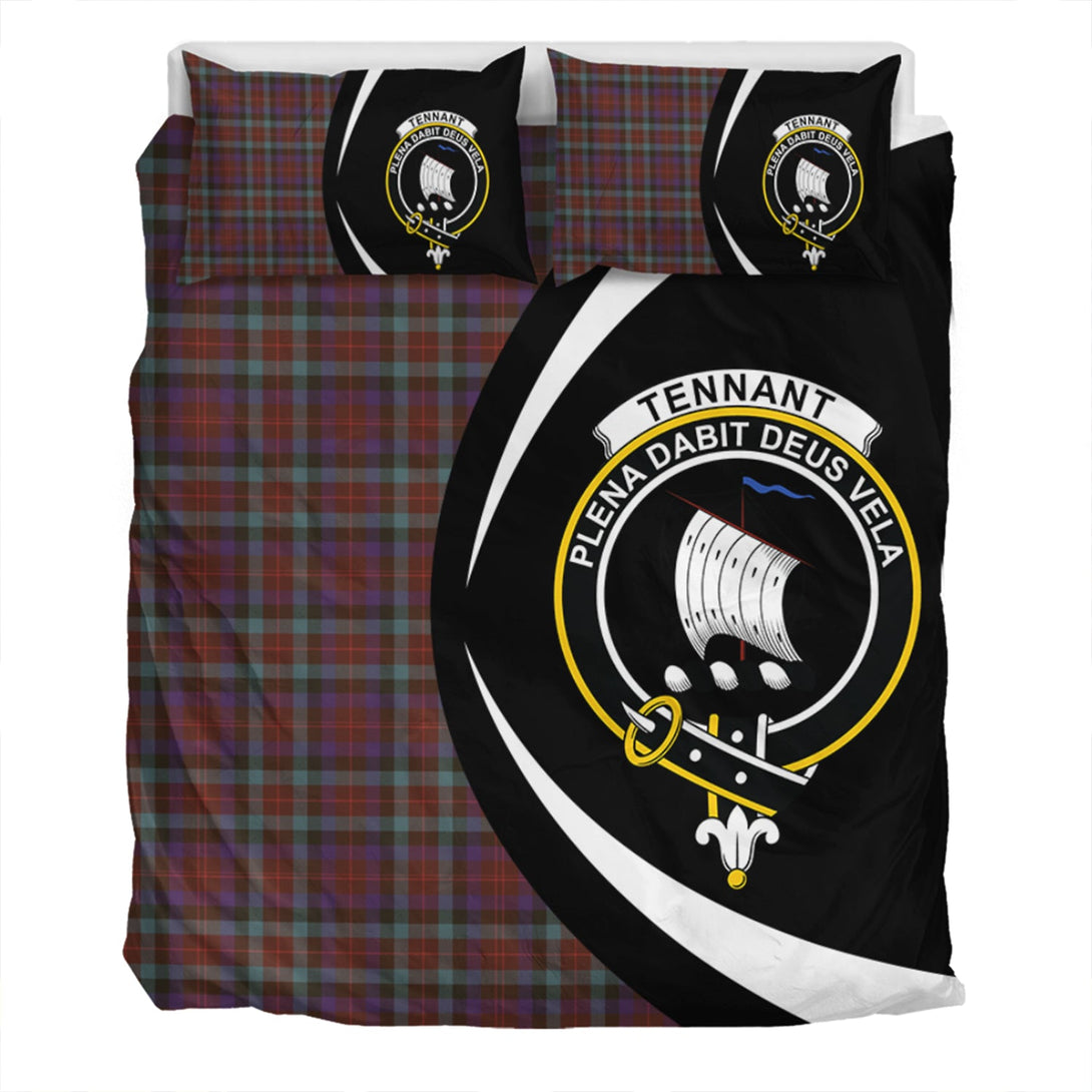 Tennant Weathered Clan Badge Tartan Bedding Set Circle Style