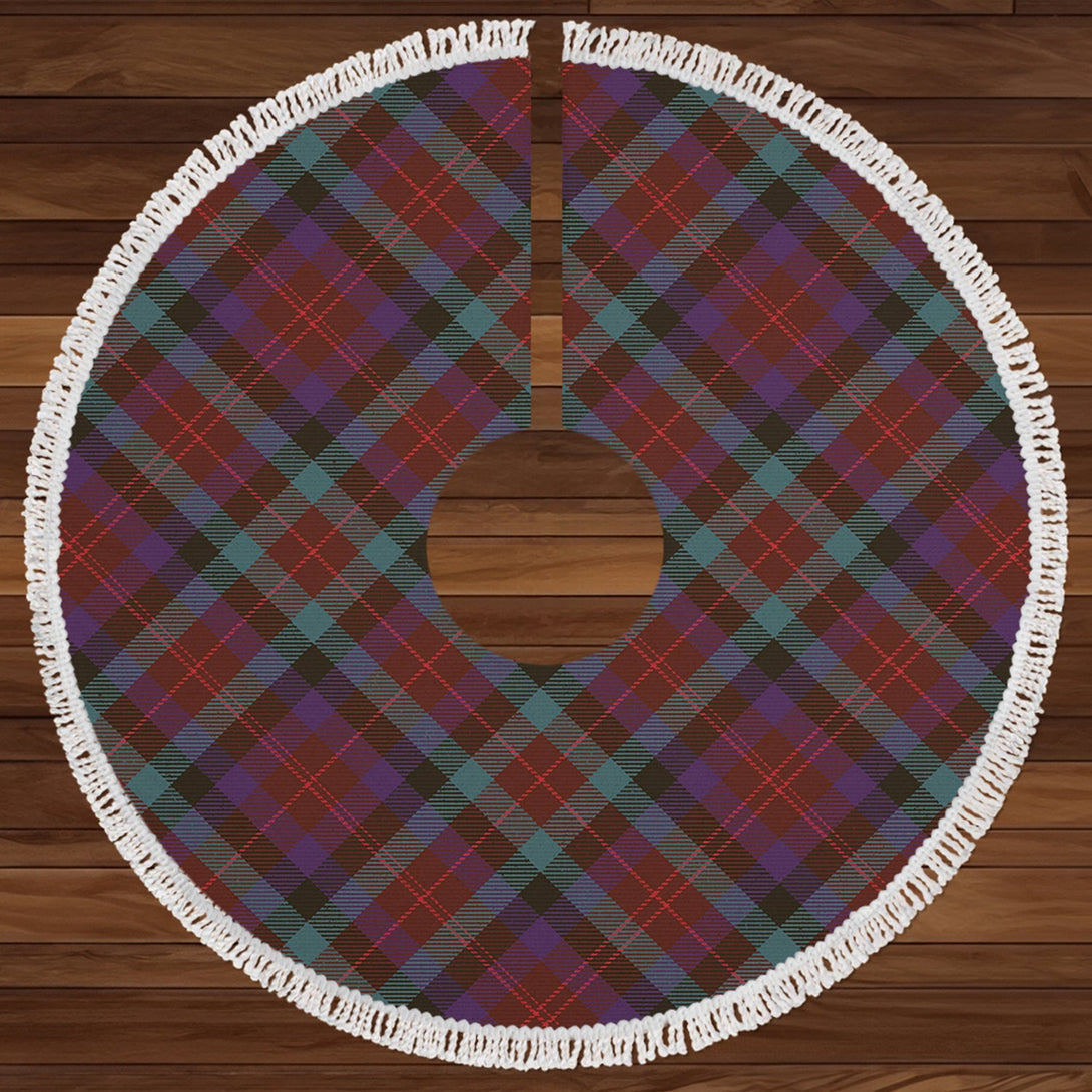 Tennant Weathered Clan Badge Tartan Christmas Tree Skirt